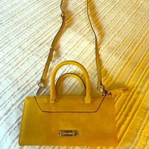 NWT beautiful mustard yellow convertible handbag